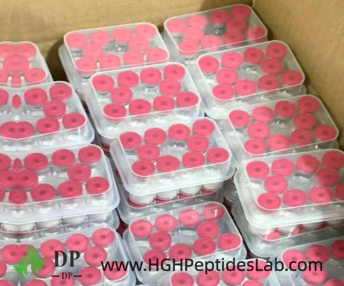 Epithalon vials disusun dalam kotak simpanan lutsinar