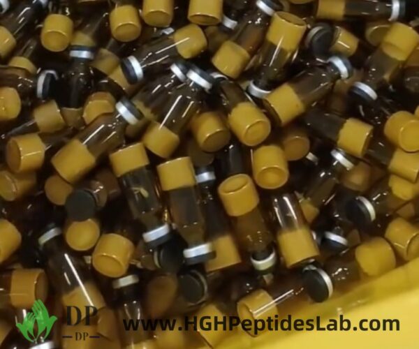 Gonadorelin peptide vials — bulk trays in warehouse
