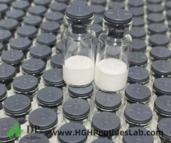 NAD+ vial — lyophilized powder close-up