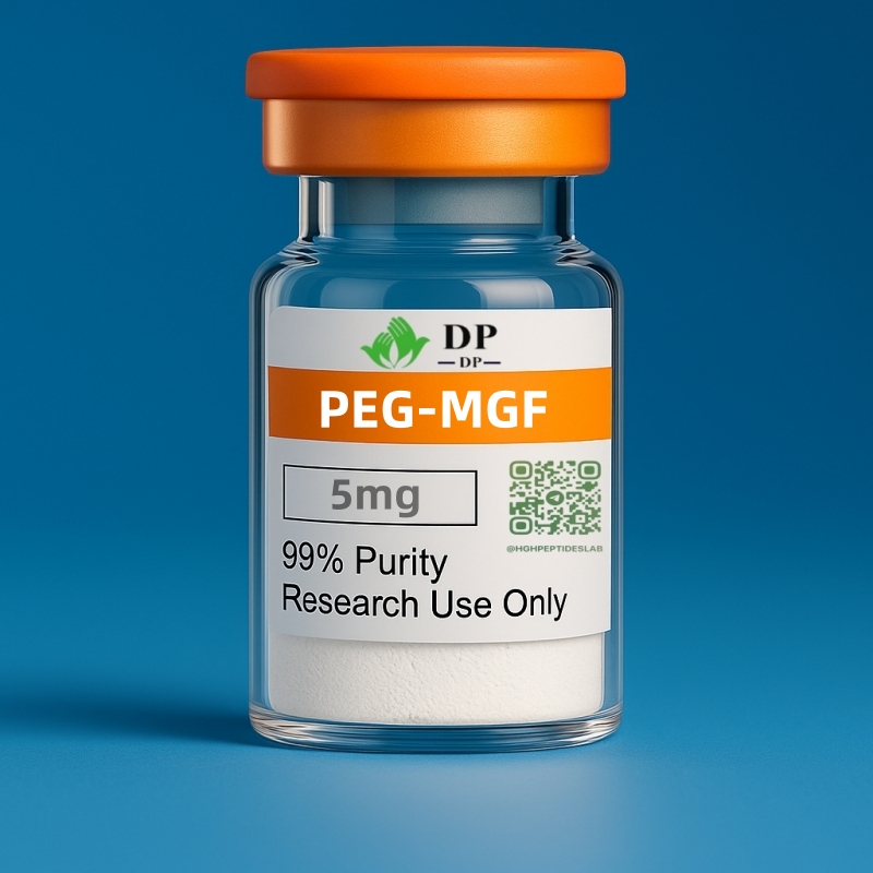 Frasco de 5 mg de peptídeo PEG-MGF - grau farmacêutico