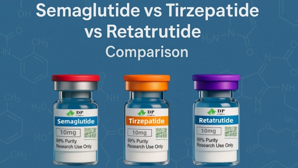 Semaglutide vs Tirzepatide vs Retatrutide – mechanism & buying comparison – HGH Peptides Lab