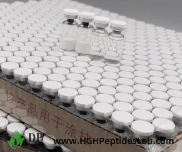 Semax peptide vials in GMP facility tray