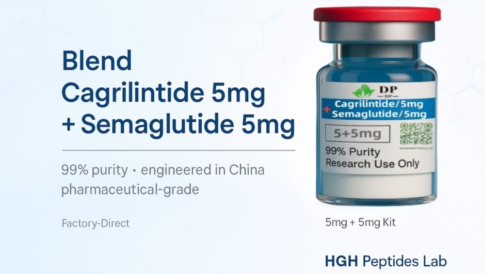 Blend Cagrilintide 5mg + Semaglutide 5mg — 99% purity, pharmaceutical-grade — HGH Peptides Lab (China)