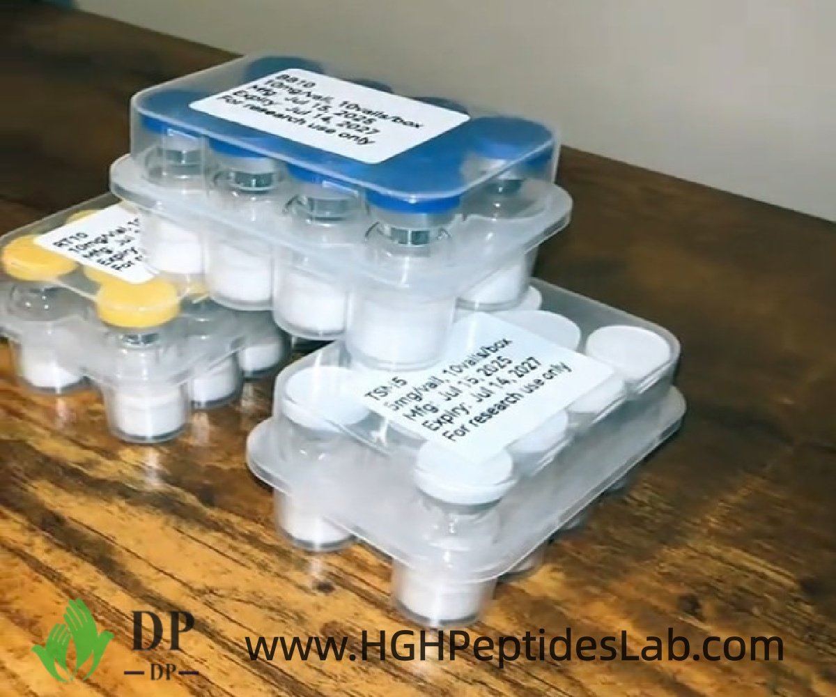 BPC157-5mg Plus TB500-5mg clear box with external product label close up