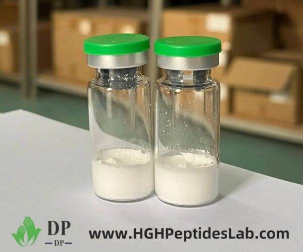 LL-37 peptide vial close-up — lyophilized powder