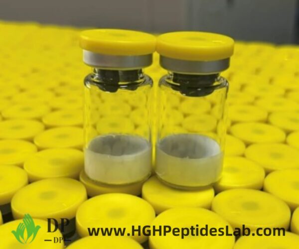 SNAP-8 peptide vial close-up — lyophilized powder
