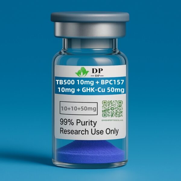 TB-500 + BPC-157 + GHK-Cu peptide blend (10mg + 10mg + 50mg) — 99% purity, pharmaceutical-grade — HGH Peptides Lab (China)
