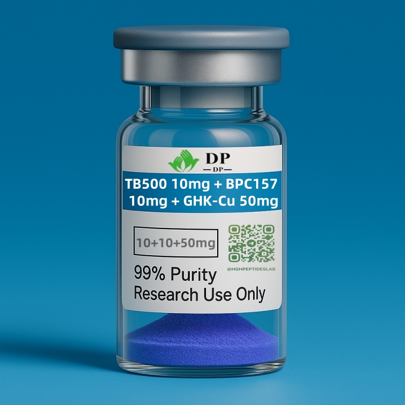 TB-500 + BPC-157 + GHK-Cu peptide blend (10mg + 10mg + 50mg) — 99% purity, pharmaceutical-grade — HGH Peptides Lab (China)
