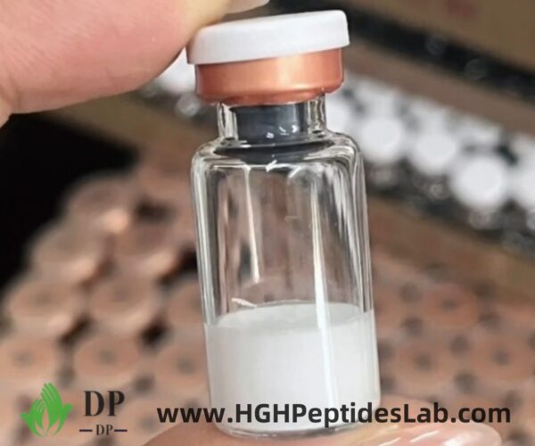 Thymalin peptide vial close-up — lyophilized powder