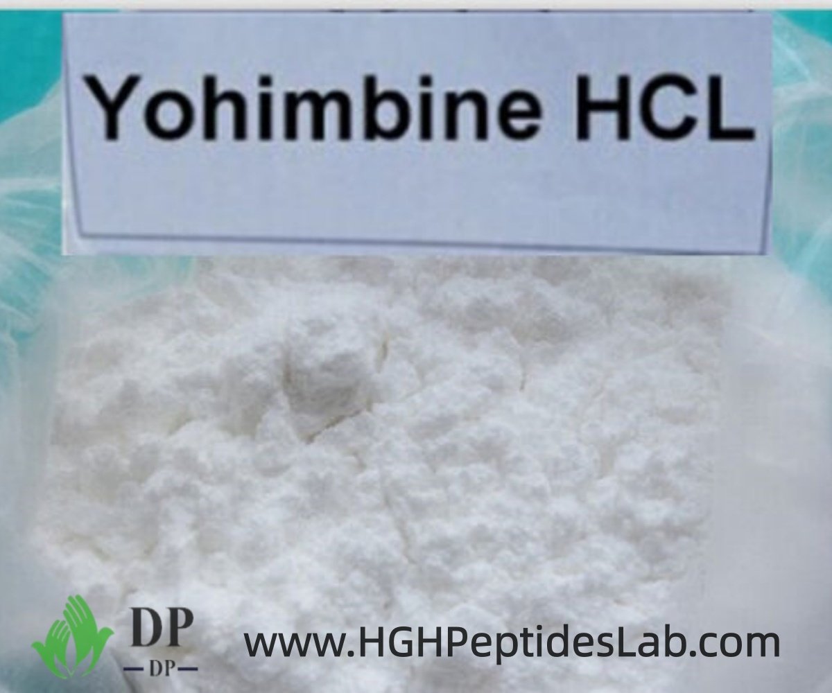 Yohimbine Hydrochloride label close-up — research use
